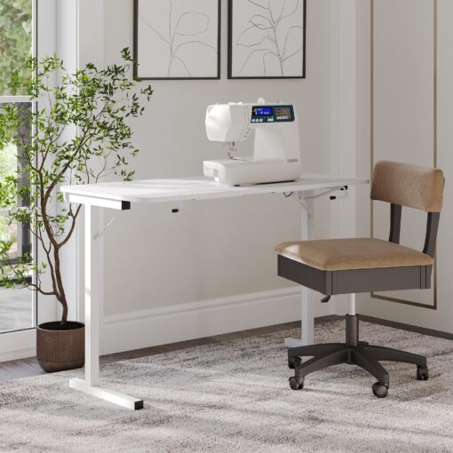 Arrow 601 Gidget I Sew-Much-More Folding Sewing, Cutting, Quilting, and Craft Table, Portable with Lift, White Finish - Image 6