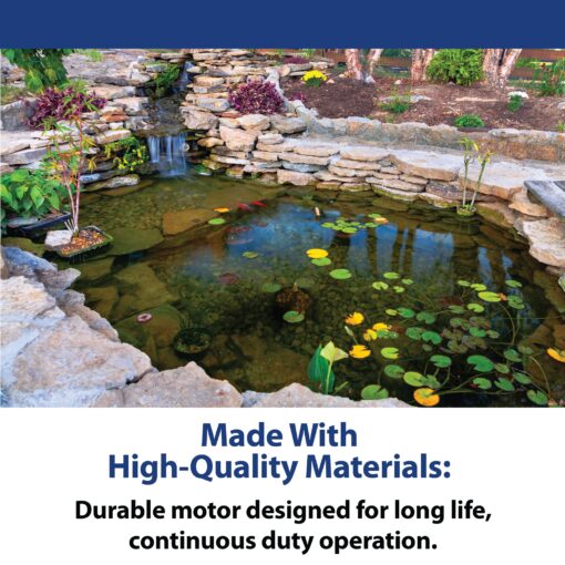 The Pond Guy RapidFlo Submersible Outdoor Water Pump, Perfect for Ponds, Waterfalls, Streams, Hydroponics & Pondless Features, Easy Install, Energy Saving, Quiet, Powerful Flow, Asynchronous, 4000 GPH - Image 3