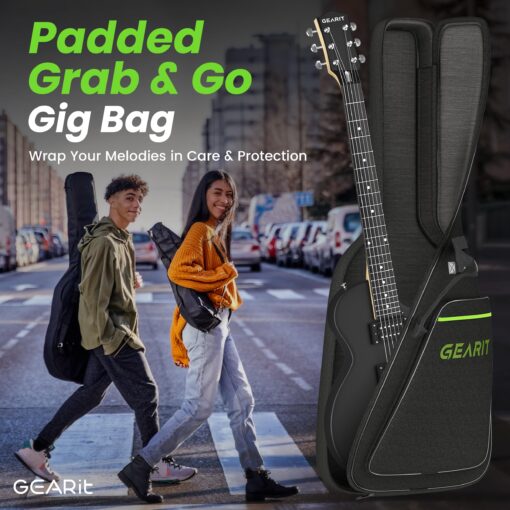 GEARit GI-155 Valley Series, 39" Electric Guitar Set w/Amplifier, H-H Pickups with Coil Split, All-Inclusive Starter Kit with Tuner, Gig Bag, and Guitar Strap, Cable, Picks, Strings - Black - Image 3