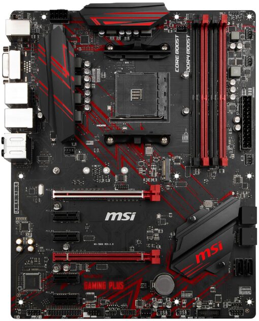 MSI Performance GAMING AMD Ryzen 1st and 2nd Gen AM4 M.2 USB 3 DDR4 DVI HDMI Crossfire ATX Motherboard (B450 GAMING PLUS) - Image 5