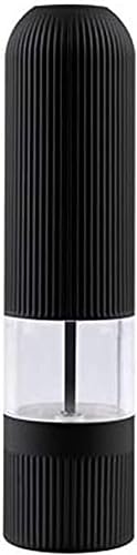 Electric Gravity Pepper Grinder or Salt Mill with Adjustable Coarseness Automatic Pepper Mill Grinder Battery Powered with,One Hand Opetated Brushed Stainless Steel