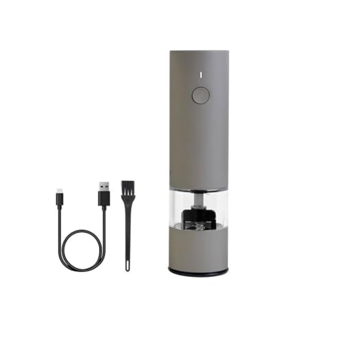 DFHBFG Outdoor Portable Small Grinder Kitchen Tools Rose Salt Grinder Electric Pepper Grinder(Gray)