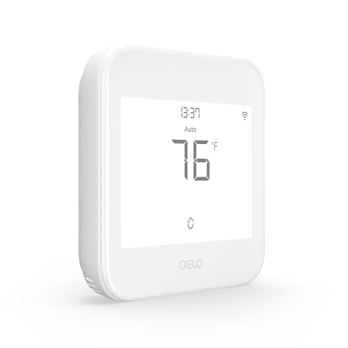 Cielo Smart Thermostat Eco | Energy Star Certified Thermostat | Supports Conventional Systems up to (2H/2C) & Heat Pumps (4H/2C) | Free C-Wire Adapter in Box | NOT for Mini Split Systems | (White)