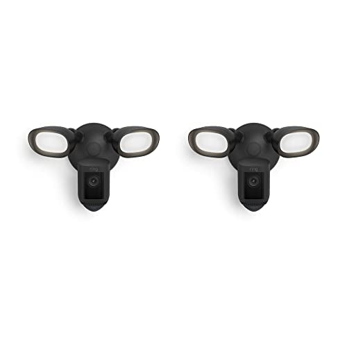 Ring Floodlight Cam Wired Pro with Bird’s Eye View and 3D Motion Detection (2021 release) | 2-pack, Black