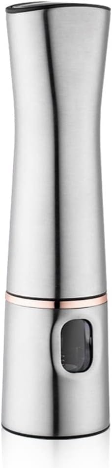 Electric Salt and Pepper Grinder Stainless Steel Automatic Herb Spice Mill Adjustable Coarseness Kitchen BBQ Tool Gadget(B)
