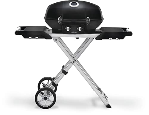 Napoleon - TravelQ PRO285X Portable Propane Gas Grill with Scissor Cart, Black, 2 Burners, For Tailgating, Camping, And Small Outdoor Spaces
