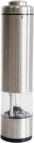 Electric Salt and Pepper Grinder - Salt and Pepper Shakers with Adjustable Coarseness - Automatic Salt and Pepper Grinders - One Hand Battery Operated Pepper Mills