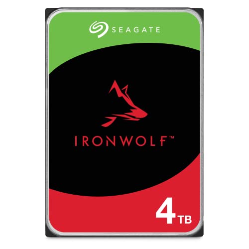 Seagate IronWolf 4TB NAS Internal Hard Drive CMR 3.5 Inch SATA 6Gb/s 5400 RPM 64MB Cache for RAID Network Attached Storage Rescue Services (ST4000VNZ06/006)
