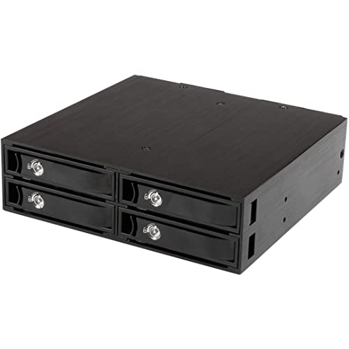 StarTech.com 4-Bay Mobile Rack Backplane for 2.5in SATA/SAS Drives - Hot Swap SSDs/HDDs from 5-15mm - Supports SAS II & SATA III (6 Gbps) , TAA (SATSASBP425)