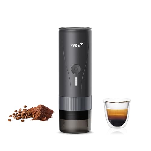 CERA+ Portable Espresso Maker Pro Version Self-Heating Professional-Level Mini Coffee Machine Compatiable with Ultra-Fine Grind For Travel,Camping,Hiking