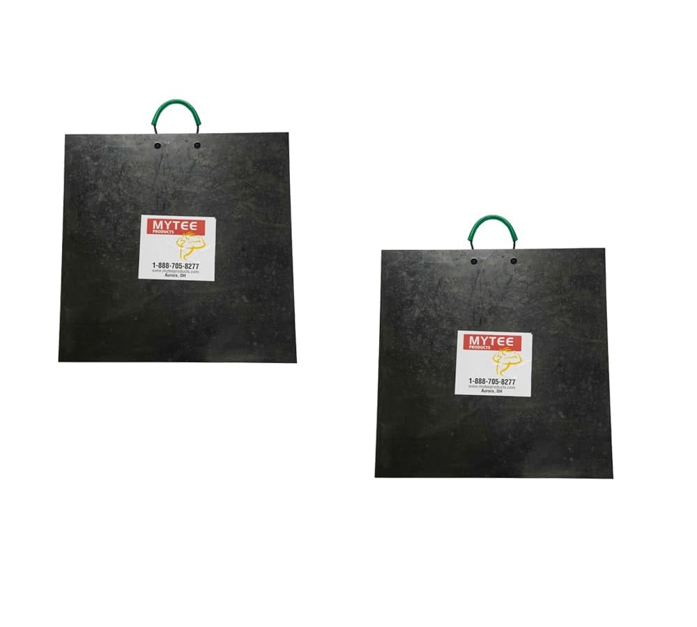 Mytee Products 2 - Pack 18"x18"x3" Thick Outrigger Pad for RV with Ergonomic Handle - High-Density Black Stabilizing Jack Landing Pad for Crane, Wrecker, Tow Truck, RVs