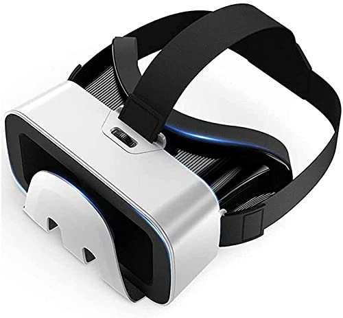 KouRy 3D VR Glasses, Virtual Reality Glasses, 3D Virtual Reality Cinema, VR Games & 3D Movies for iOS and Android Smart Phones, VR Glasses for Kids and Adults(Color: White)