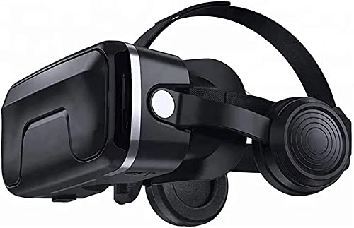 KouRy VR Glasses - 3D Glasses Virtual Reality Headset for VR Games & 3D Movies, VR Glasses for iOS & Android Phone (Colour: Black)