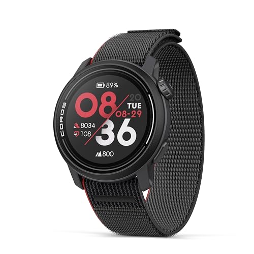 COROS PACE 3 GPS Sport Watch –Lightweight, Comfortable Running Watch, 17-Day Battery Life, Accurate GPS, Heart Rate Monitor, Navigation, Sleep Tracking, Training Plan, Run, Bike, and Ski- Black Nylon