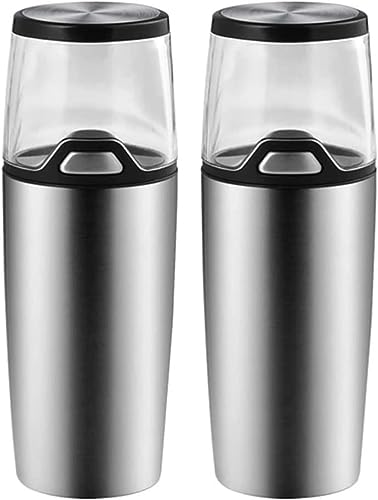Electric Pepper Grinder, Electric Salt Grinder, Battery Powered Automatic Salt Or Pepper, One Hand Grips Thumb Operation, Refillable