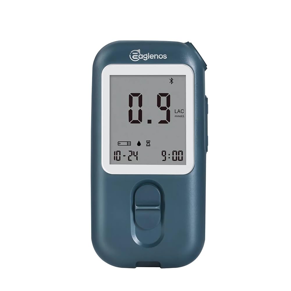 EAGLENOS Lactate Meter Test Kit - 50 Strips and 1 Meter For Athletic Performance Monitoring（Not include the batteries）