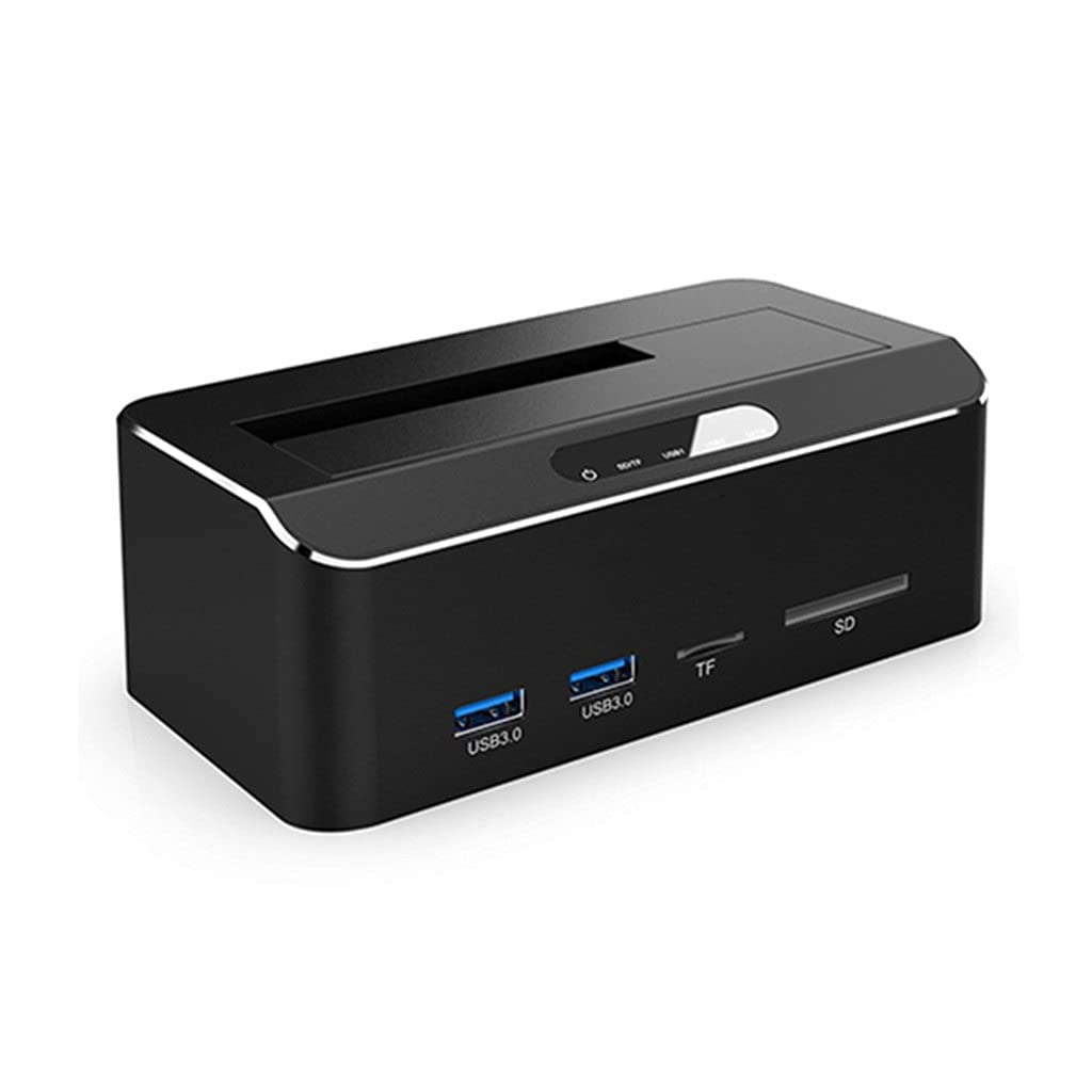ZHCHAO External 2.5"/3.5" 3.0 5Gbps SATA Hard Drive Docking Station HDD SSD Box 2 x 3.0 Hub TF/SD Card Reader Support UASP