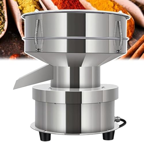 Electric Vibrating Sieving Machine Powder Screening Machine 304 Stainless Steel Lab Sieve Shaker Vibrating Screen 1350N/MIN(1net1cover,10cm)