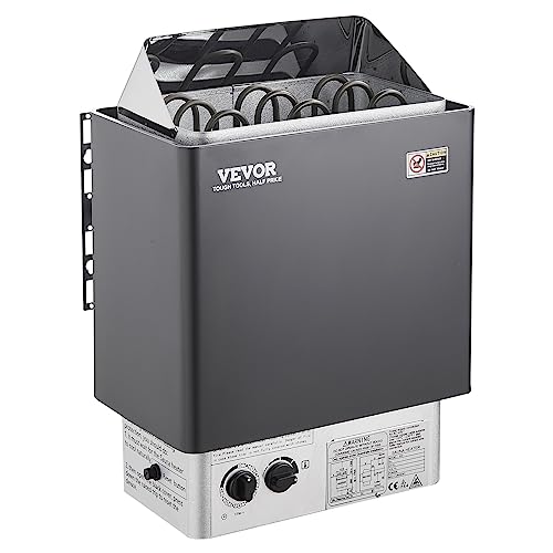 VEVOR Sauna Heater,220V Electric Sauna Stove, Steam Bath Sauna Heater 3h Timer and Adjustable Temp for Max. 176-318 Cubic Feet, (4.5KW) FCC Certification