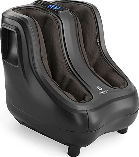 KoolerThings Shiatsu Heated Foot and Calf Massager Machine to Relieve Sore Feet, Ankles, Calfs and Legs, Deep Kneading Therapy, Relaxation Vibration and Rolling & Stimulates Blood Circulation