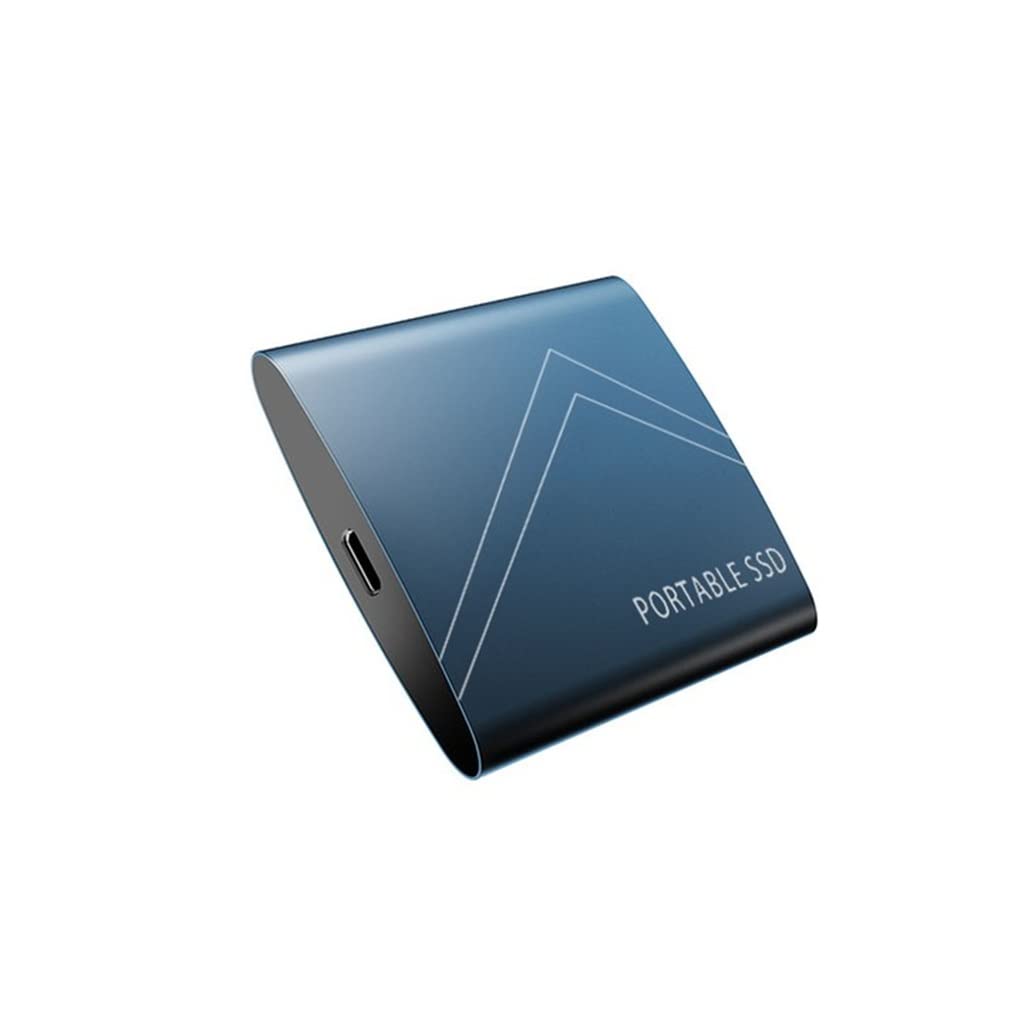 Typc-C Portable Hard Drive SSD Pattern 4TB 2TB External SSD 1TB 500GB Mobile Solid State Hard Drive USB 3.1 External SSD (Color : Blue, Size : 500GB)