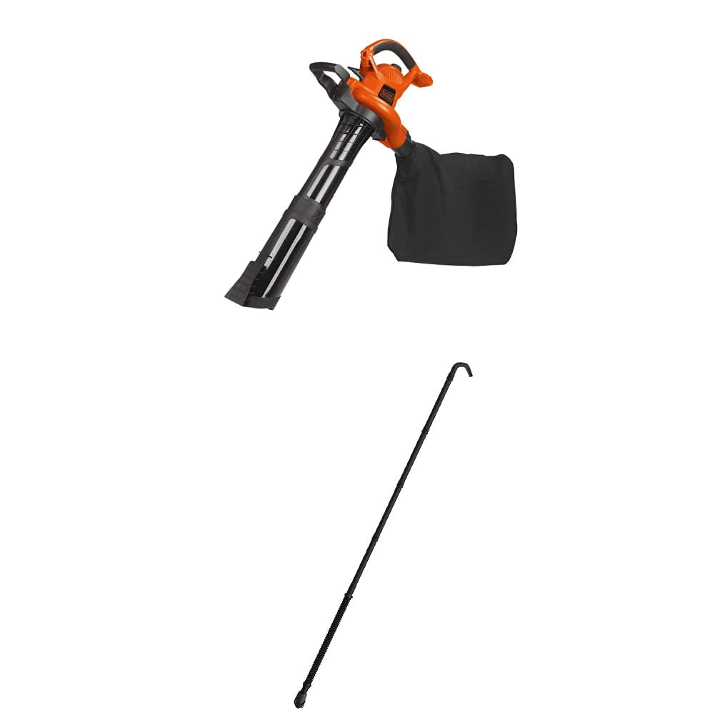 BLACK+DECKER 3-in-1 Electric Leaf Blower/Mulcher Kit with Quick Connect Gutter Cleaner Attachment (BV6000 & BZOBL50)