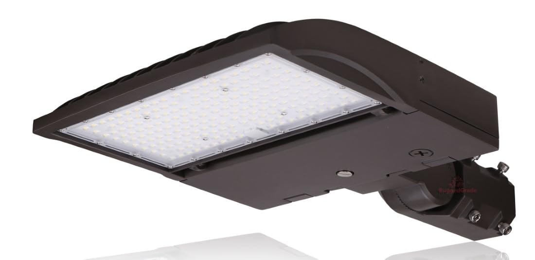 150 Watt LED NextGen III Parking Lot Lights - 21,000 Lumen - 5000K - Slip Fit Mount - Without photocell - Brown