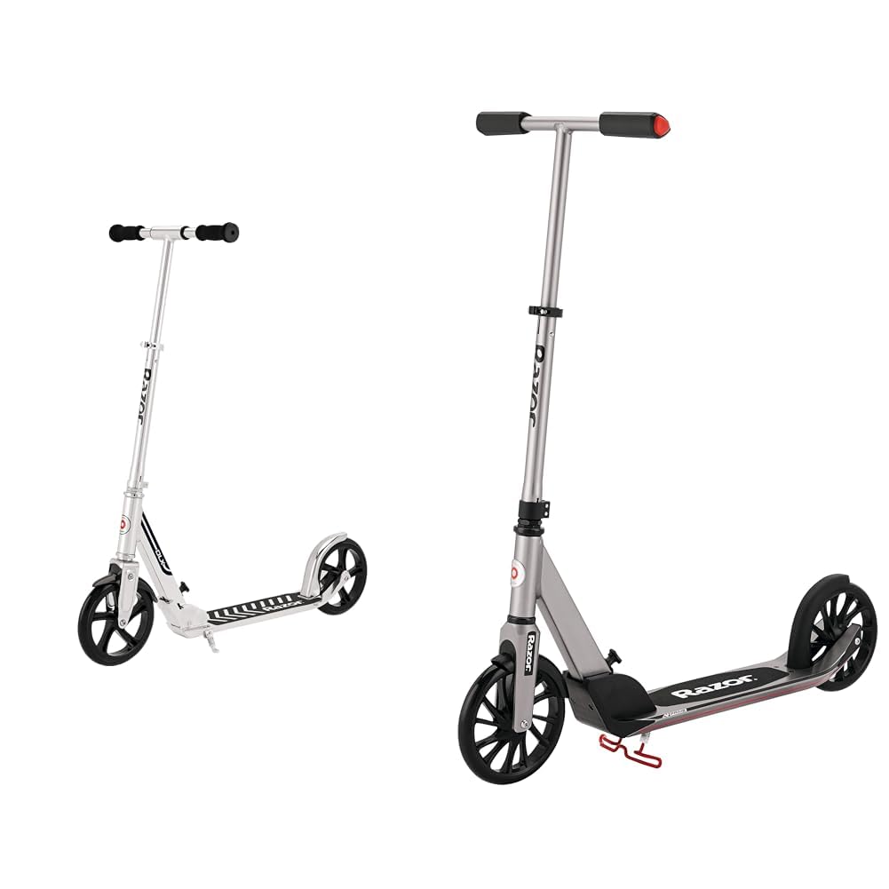 Razor A5 DLX and A5 Prime Kick Scooters Bundle for Kids Ages 8+ - 8" Wheels, Aluminum Frames, Foldable, Anti-Rattle, for Riders Up to 220 lbs