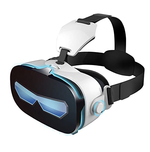 TOEWOE VR Headset, Virtual Reality VR 3D Glasses, 3D Virtual Reality Goggles, Adjustable VR Glasses - Compatible with iOS and Android (White)
