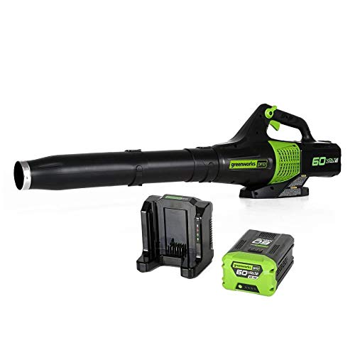 Greenworks Pro 60-Volt Max Lithium Ion 540-CFM Brushless Cordless Electric Leaf Blower (Battery and Charger Included)