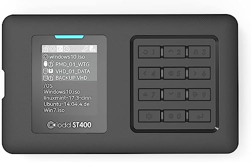 iodd ST400(1TB SSD) ST400 2.5 inch Enclosure/USB-C/Bootable Virtual ODD&HDD / AES256 Encryption Max up to 76 Digits/Write Protect / 2541 Made in Korea…