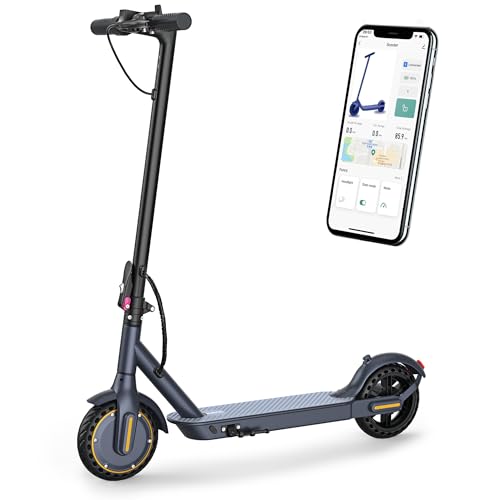 NAVIC T9 Electric Scooter, Up to 19 Mph, 18 Miles Range Foldable E-Scooter for Adults, Electric Scooter adults with App Control, Dual Braking System for Commuting (T9), black