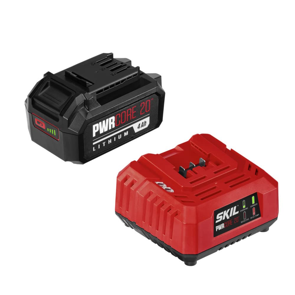 Skil PWR CORE 20 20V Battery and Charger Starter Kit Including 4.0 Ah Battery and Standard Charger-CB5196B-11