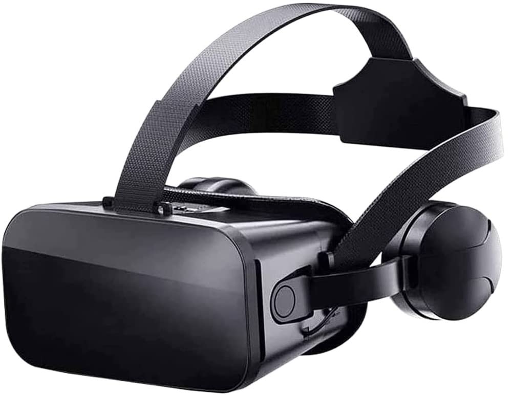 TOEWOE Virtual Reality Headset, 3D VR Glasses, VR Headsets Compatible with iOS and Android Phones, 3D VR Goggles for VR Games 3D Movies (Black)