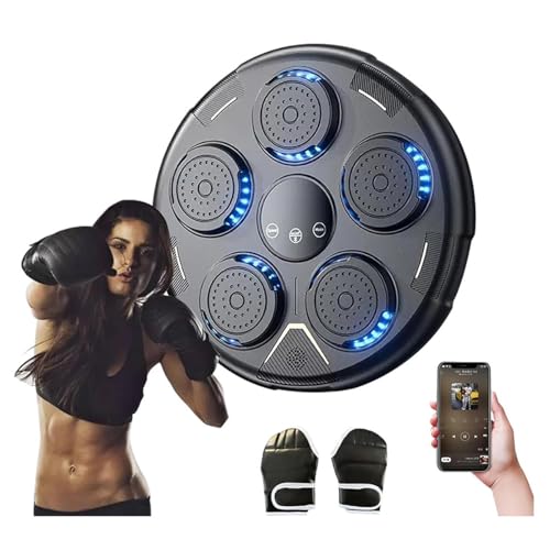 Electric Music Boxing Machine with 1 Pairs of Boxing Glove, Music Boxing Machine Can Connect to Bluetooth, Multi-Mode Adjustment Music Boxing Boxing Training Equipment
