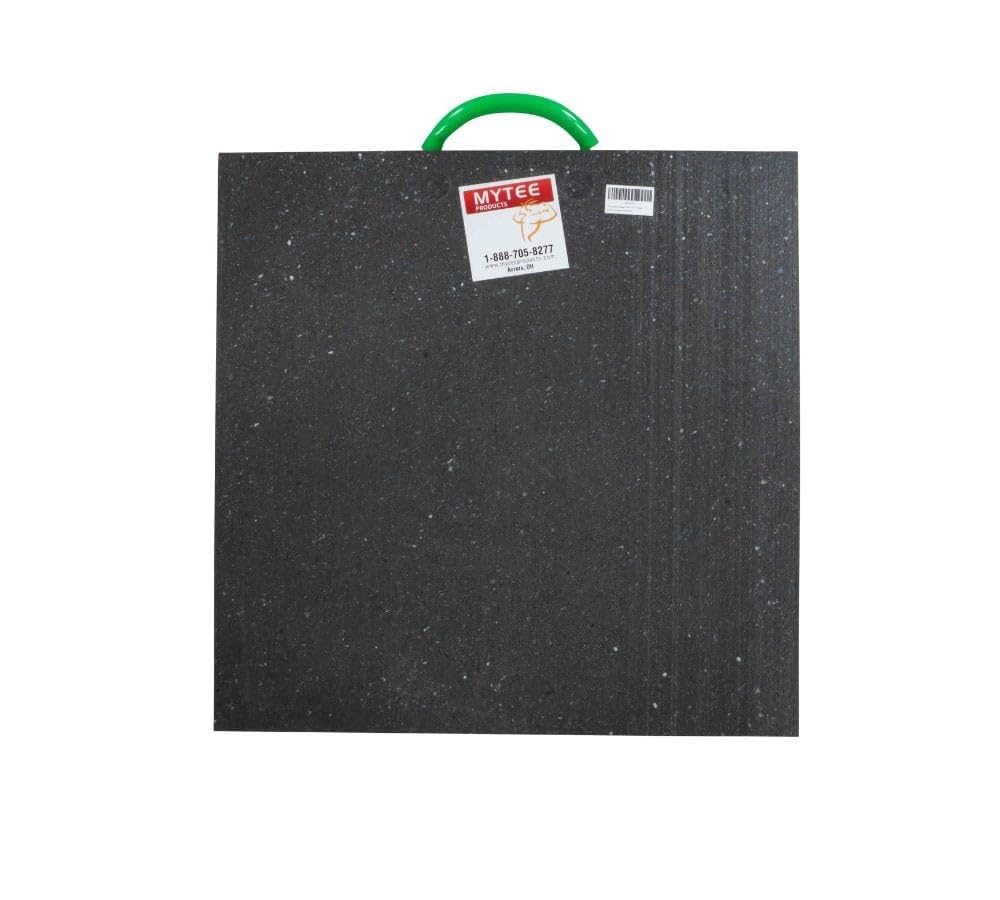 Mytee Products 24"x24"x3" Thick Outrigger Pad for RV with Two Ergonomic Handle - High-Density Black Stabilizing Jack Landing Pad for Crane, Wrecker, Tow Truck, RVs