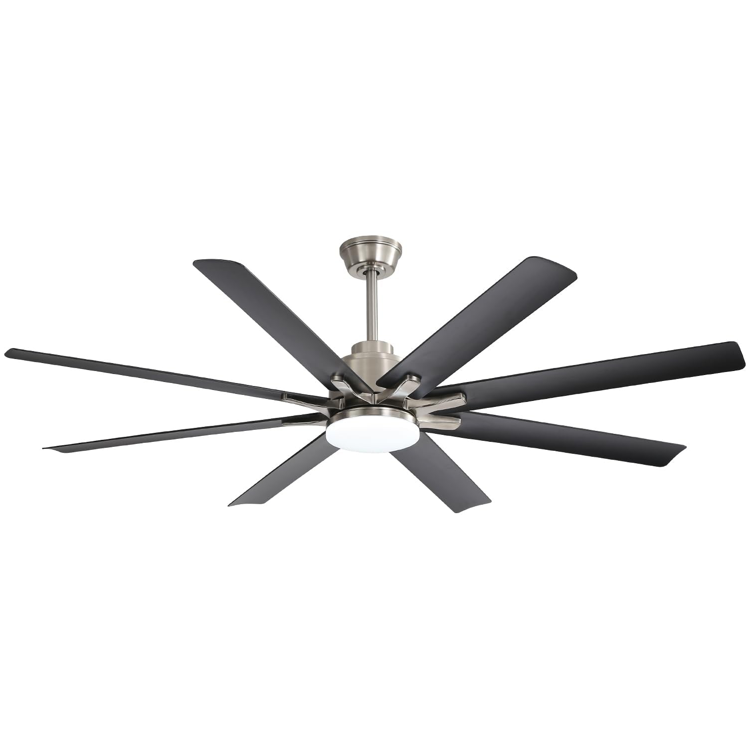 Sofucor 66 Inch Smart Ceiling Fan with Lights and Remote, APP Control, Compatible with Alexa/Google, Indoor Outdoor Low Profile Black Ceiling Fan with 3 Downrod for Living Room Farmhouse Patio