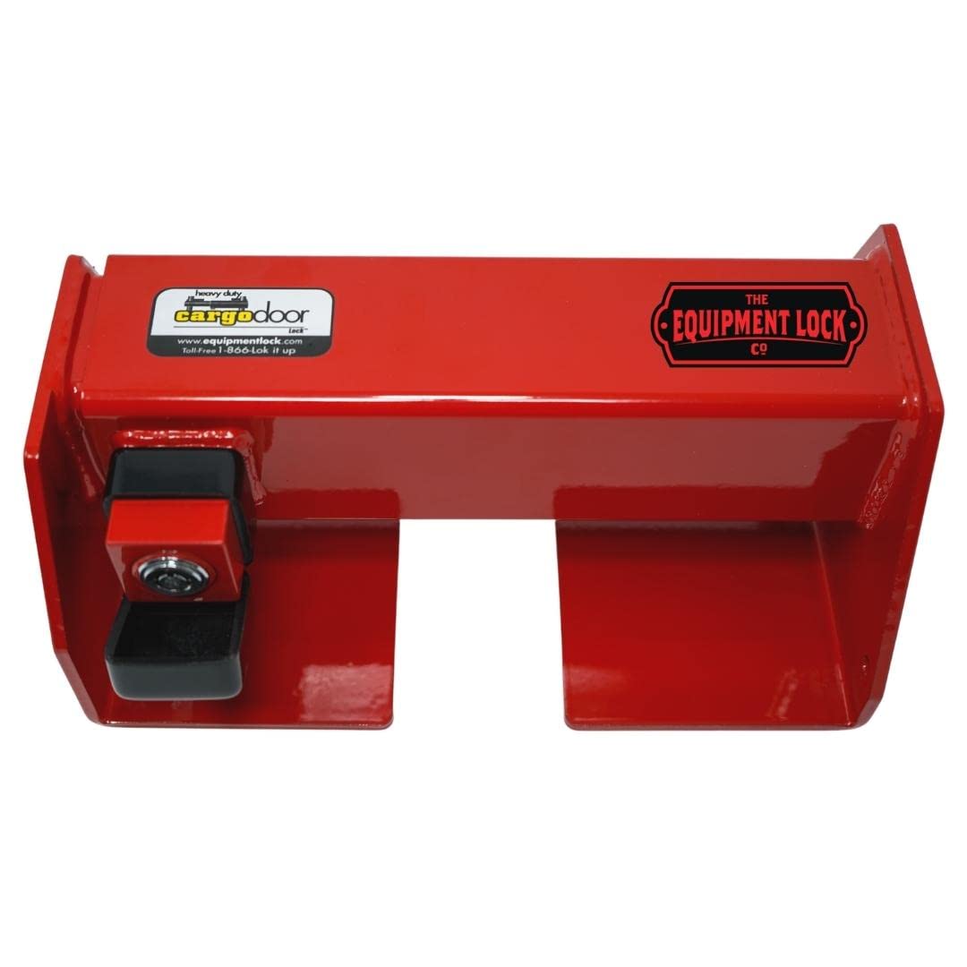Equipment Lock Heavy Duty Cargo Door Lock - Powder Coated Steel Shipping Container Lock - Maximum Security Semi Trailer Door Lock - Semi Truck Accessories and Trailer Security (Keyed Differently)