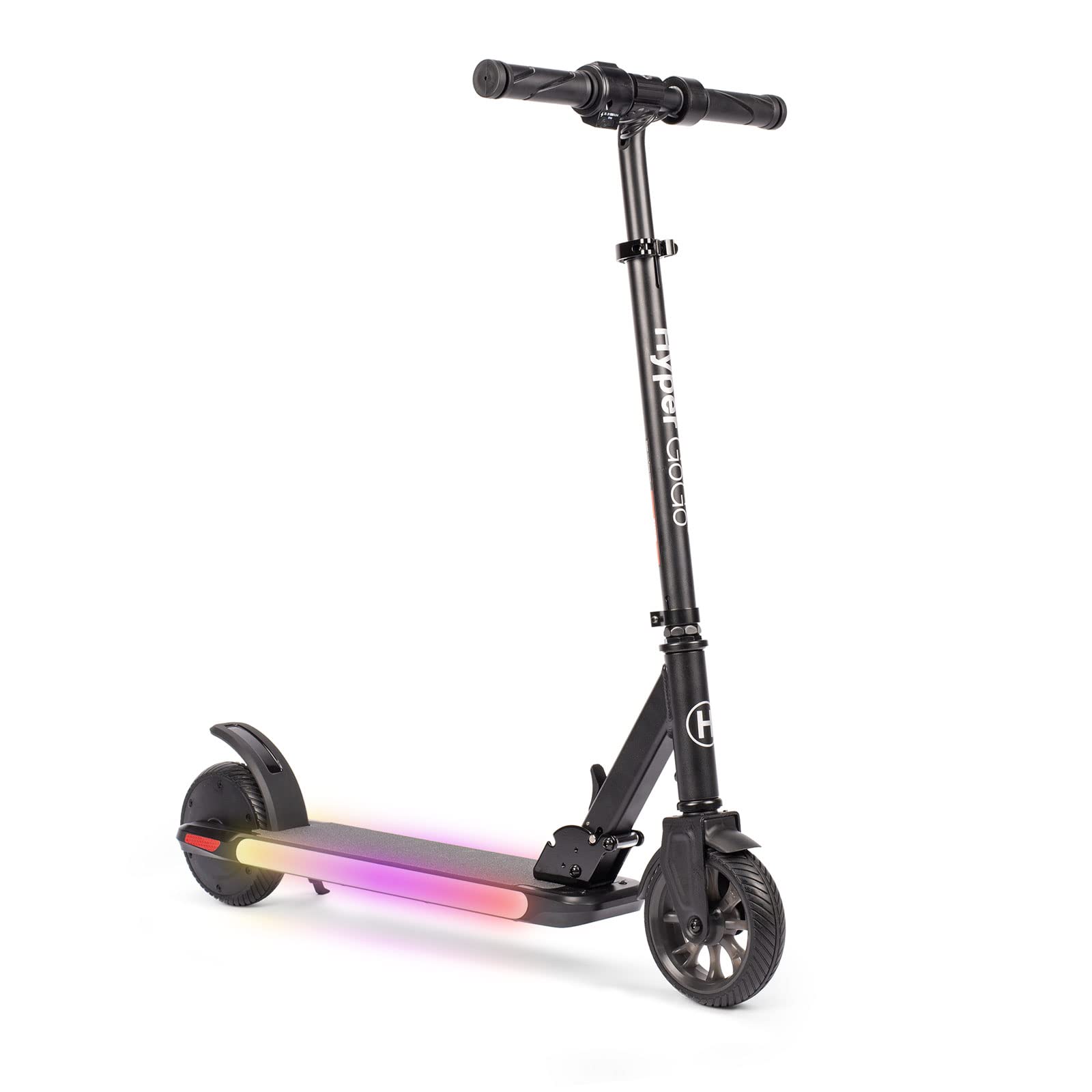 Electric Scooter for Kids, Colorful Rainbow Lights, LED Display, Adjustable Speed and Height, Foldable and Lightweight Electric Scooter for Kids Age 8+
