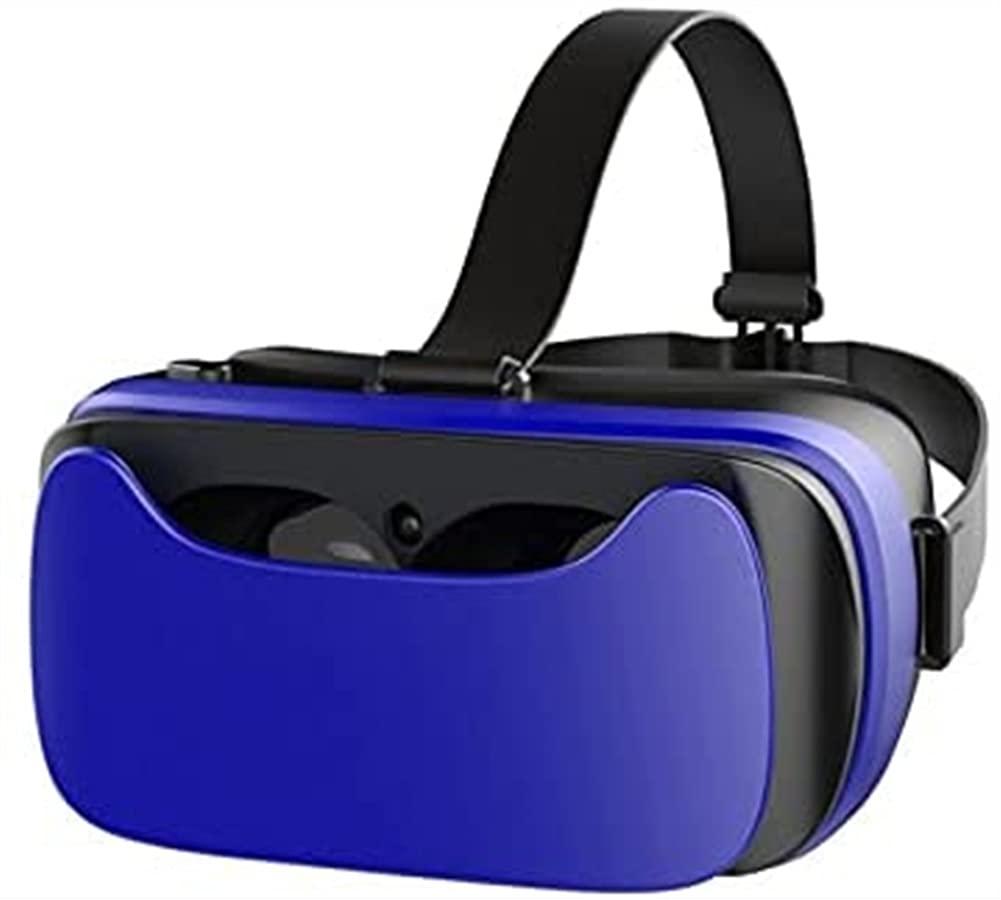 SMSOM VR Headset, VR Glasses, VR 3D Virtual Reality Headset for Movies and Games VR Glasses Goggles 3D Movie VR Glasses Gaming Headset, Gift for Kids and Adults (Color : Blue)