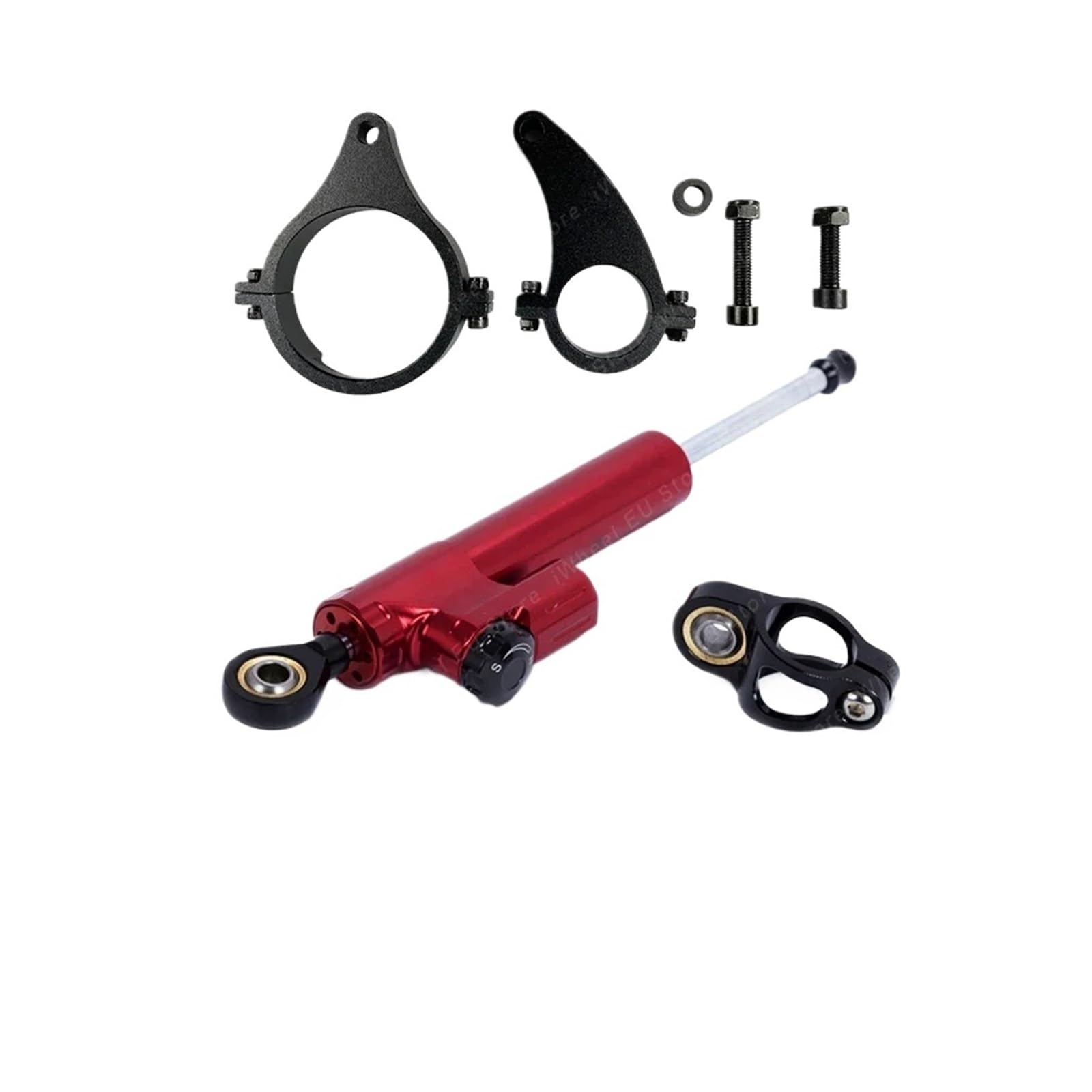Kaabo Wolf King GTR Steering Damper Gold Red Black Color Steering Damper Stabilizer Compatible With 12inch Kaabo GTR Electric Scooter(1kit Red)