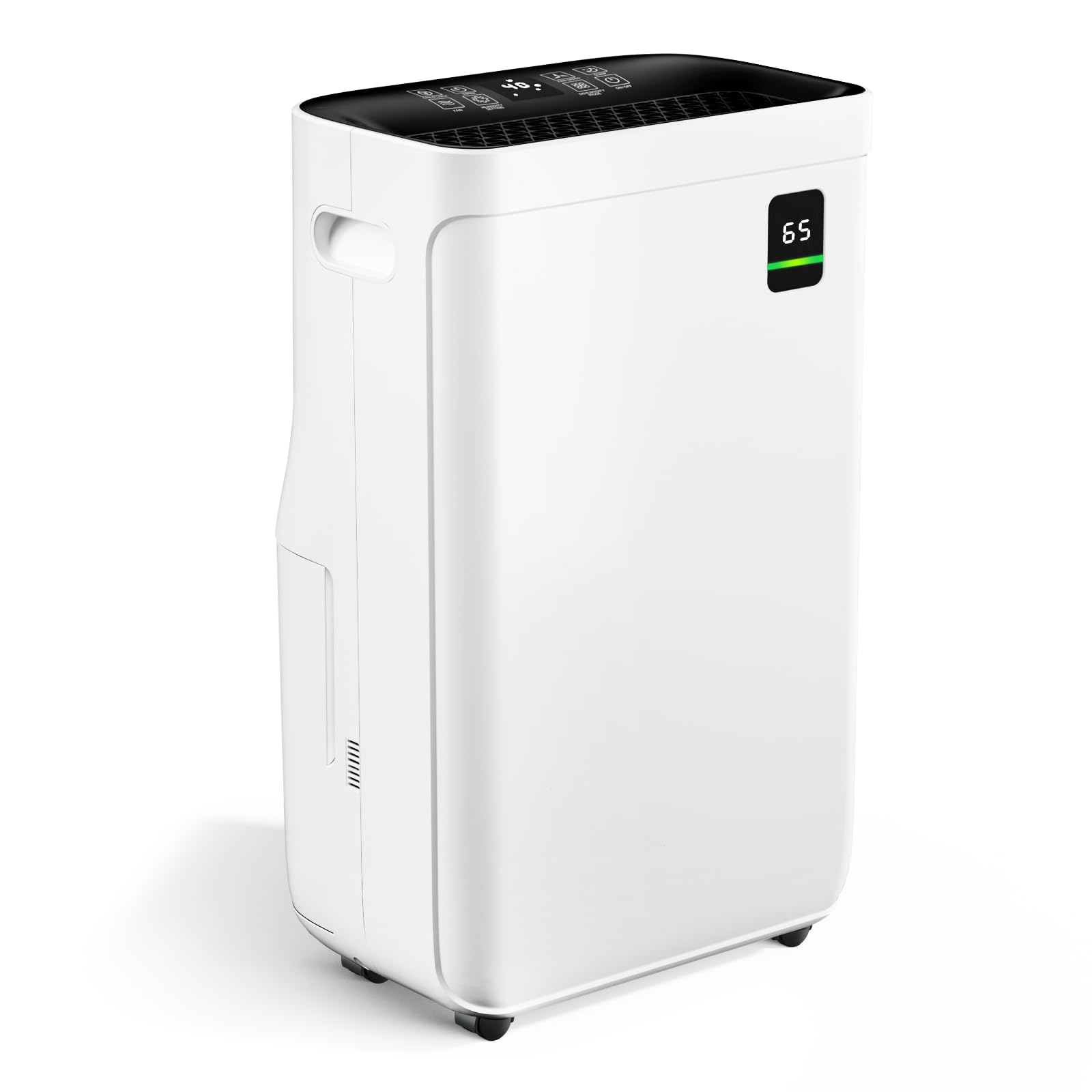 Fierscial 5000 Sq.Ft Dehumidifier for Basement, 80 Pints Quiet Dehumidifiers for Home, Large Room, Bedroom with Drain Hose, 1.7Gallon Water Tank, Smart Humidity Control & Display, 4 Operation Modes