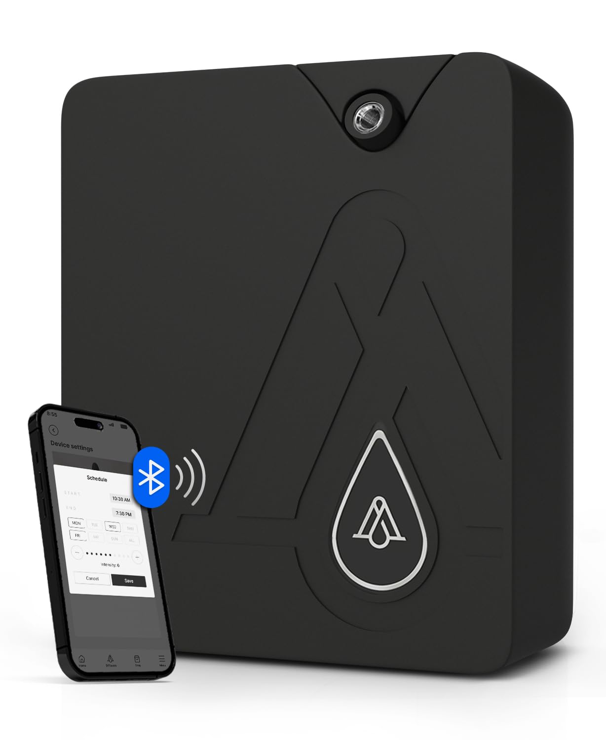 AromaPlan Bluetooth Smart Scent Air Machine for Home, Hotel, Spa, Office– waterless Diffuser, Cold Air Diffuser Technology- Hotel Collection, Whole House, Black