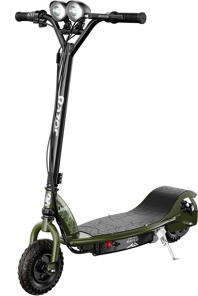 Razor RX200 Jeep Electric Off-Road Scooter for Adults Ages 18+ - Jeep Inspired, 200w High-Torque Motor, Up to 12 MPH, for Riders up to 154 lbs