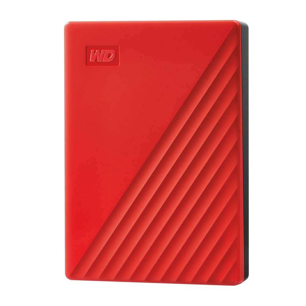 WD 4TB My Passport, Portable External Hard Drive, Red, backup software with defense against ransomware, and password protection, USB 3.1/USB 3.0 compatible - WDBPKJ0040BRD-WESN