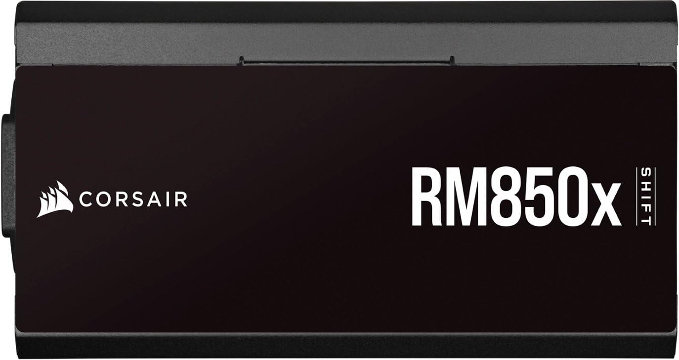 Corsair RM850x Shift Fully Modular ATX Power Supply - 80 Plus Gold - ATX 3.0 - PCIe 5.0 - Zero RPM - Modular Side Interface - Black (Renewed)