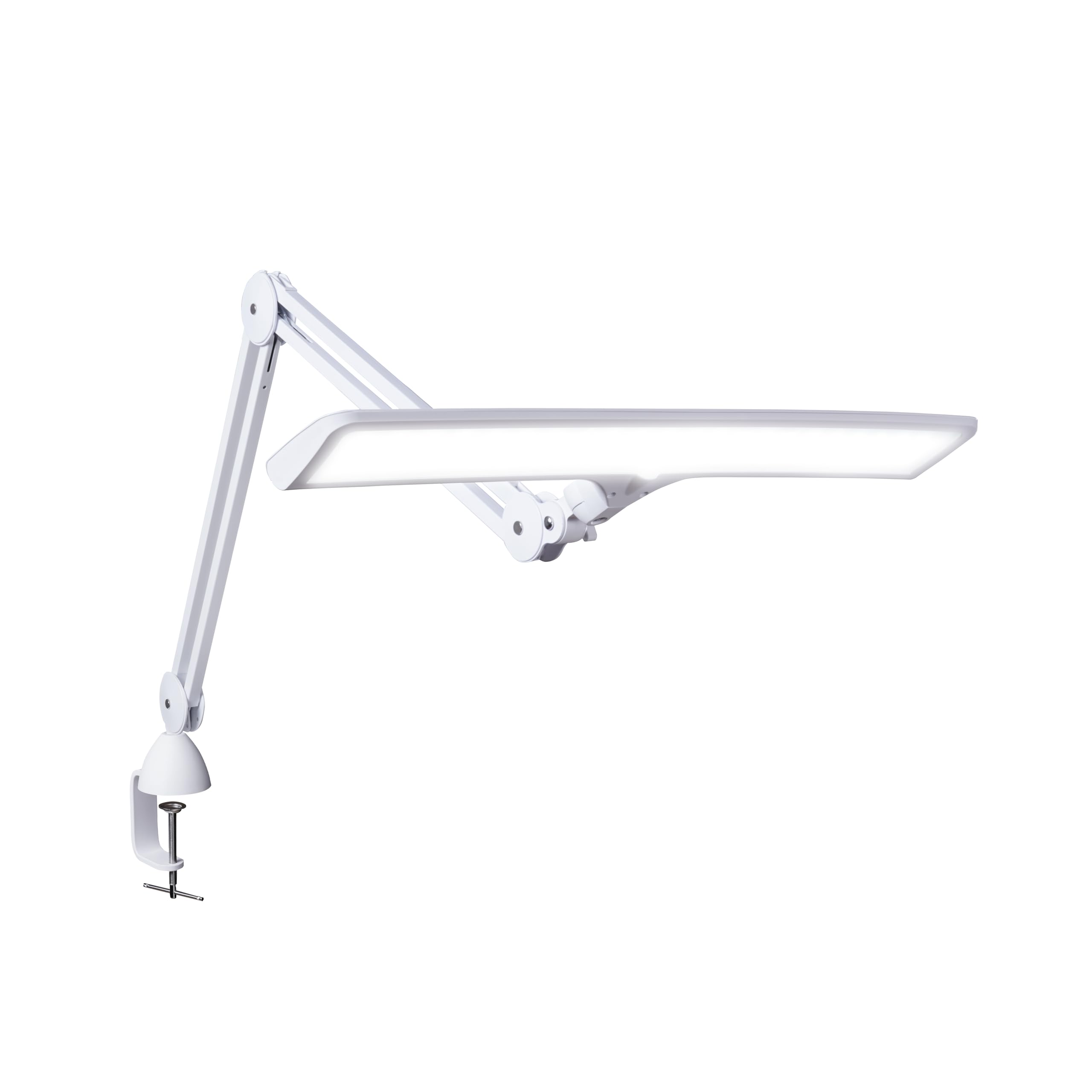Daylight Company Lumi Task Lamp,+95 CRI, 4000 Lux,Craft Light, Super Bright Desk Lamp, Touch Dimmable, 2 Brightness Levels, Ideal Table Light, Drawing Lamps - Metal - 15 W