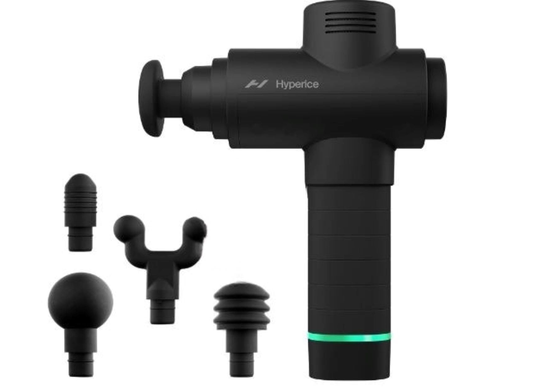 Hyperice Hypervolt 2 Black - Featuring Quiet Glide Technology - Handheld Percussion Massage Gun | 3 Speeds, 5 Interchangeable Heads | Helps Relieve Sore Muscles and Stiffness |FSA and HSA Eligible