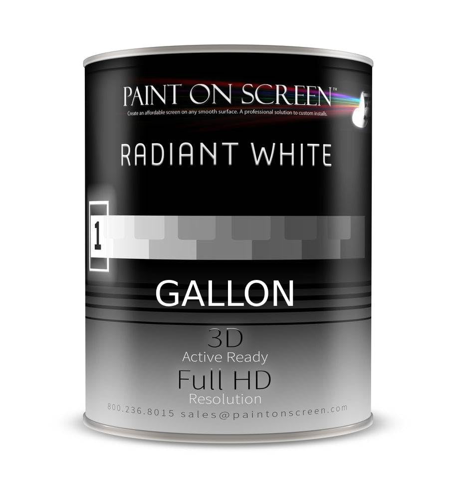Paint on Screen Projection Screen Paint (Radiant Whte - Gallon)