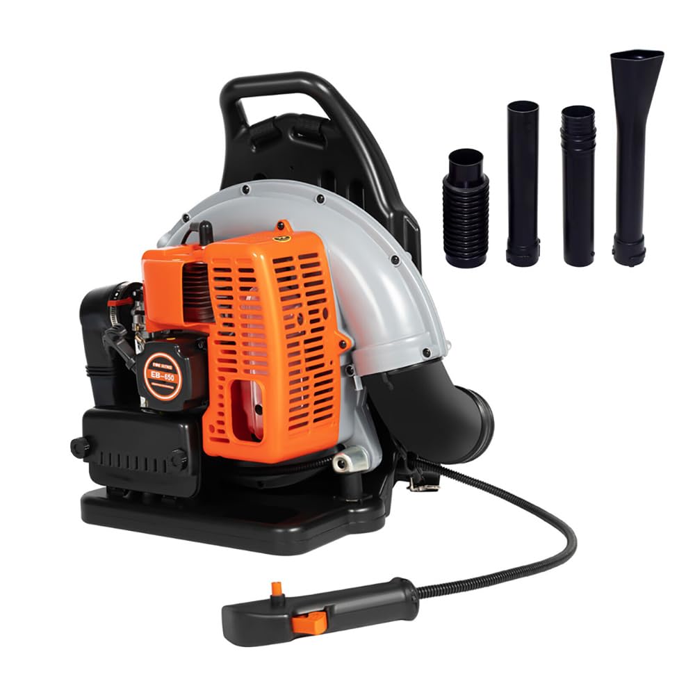 Tungfull 2 Stroke Backpack Gas Powered Leaf Blower Backpack Grass Blower - High Strength Snow Blower - Grass Lawn Blower Air Cooling Gasoline with Single-Cylinder Air-Cooled
